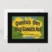 Queens Dry Ginger Ale NY-kaart Briefkaart (Voorkant / Achterkant)
