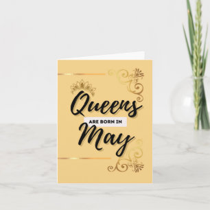Queens Geboren in mei Happy Birthday Kaart