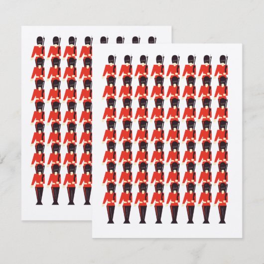 Queens Guard Soldaten Pattern (Voorkant / Achterkant)