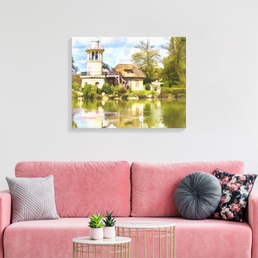 Queen's Hamlet, Versailles, Frankrijk, Ingewikkeld Canvas Afdruk (Insitu (Woonkamer))