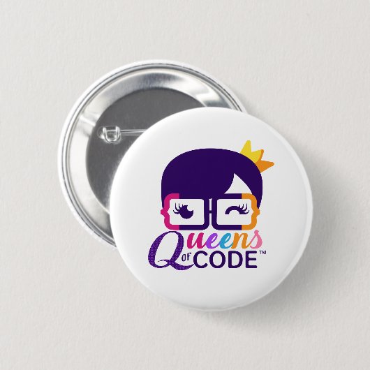 Queens met de knop Code Ronde Button 5,7 Cm (Voorkant /achterkant)