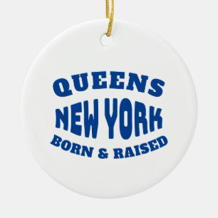 Queens New York, geboren en opgegroeid Keramisch Ornament