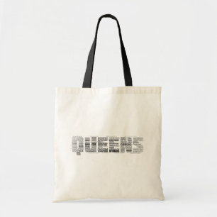 Queens New York Typografie Canvas tas