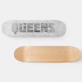 Queens New York Typography Skateboard (Horizontaal)