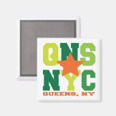 Queens, NY Green Magnet (Recto/Verso)