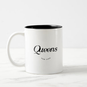 Queens NY Tweekleurige Koffiemok