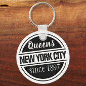 Queens NYC 1897 Sleutelhanger (Voorkant)