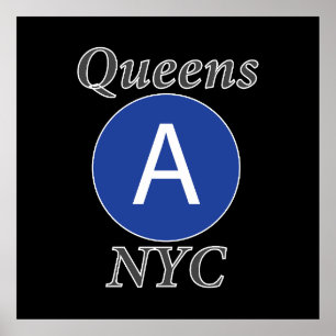 Queens NYC A Trein Poster