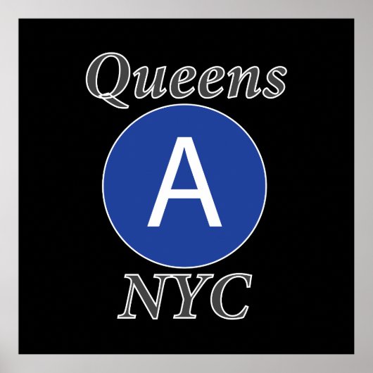 Queens NYC A Trein Poster (Voorkant)