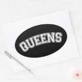 QUEENS, NYC OVALE STICKER (Envelop)
