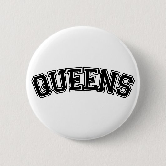 QUEENS, NYC RONDE BUTTON 5,7 CM (Voorkant)