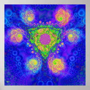 Queens Oasis. poster printplaat fractal hot tub sw