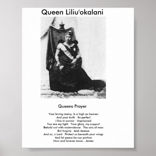 Queens Prayer Poster (Voorkant)
