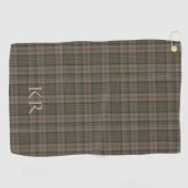 Queens Royal Balmoreel Tartan met initialen Golfhanddoek (Horizontaal)