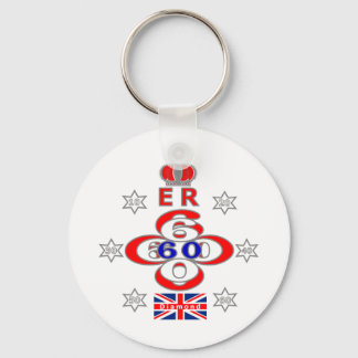 Queens Royal Jubilee sterren design Sleutelhanger