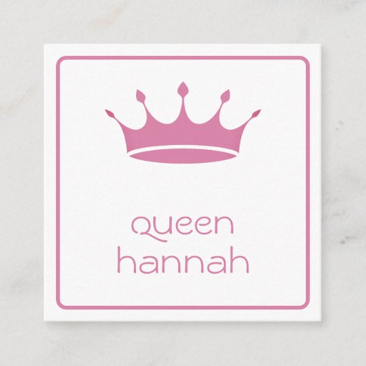 Queens Rule Pink Crown Informatiekaartje (Voorkant)