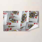 Queens Scattered Poker Cards, Handhanddoeken Handdoek (Handdoek)