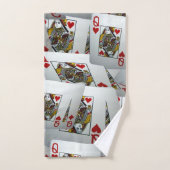 Queens Scattered Poker Cards, Handhanddoeken Handdoek (Handdoek)