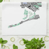 Queens, serviette de thé de carte de typographie (Plié)