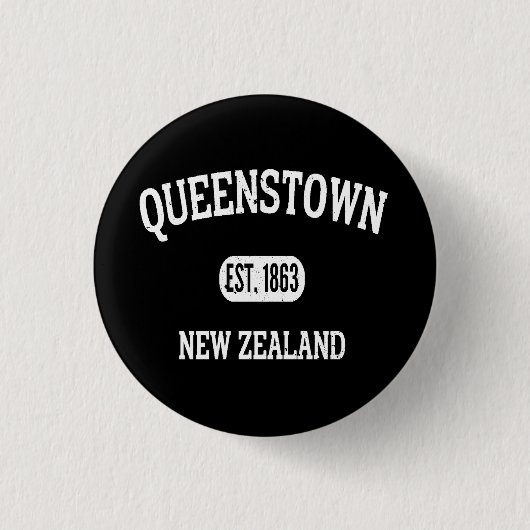 Queens Town Newzealand Ronde Button 3,2 Cm (Voorkant)