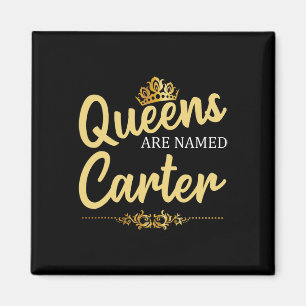 Queens worden genoemd Carter Gift achternaam Funny Magneet