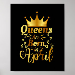 Queens wordt geboren in april op de vloer poster