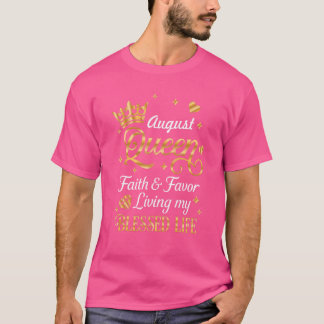 Queens wordt geboren in augustus of Leo Virgo Girl T-shirt