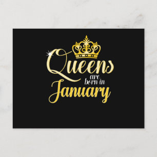 Queens wordt geboren in januari Vrouwendag Feestdagenkaart