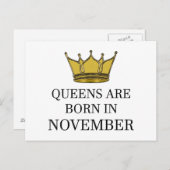 Queens wordt geboren in november briefkaart (Voorkant / Achterkant)