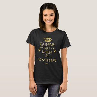 Queens wordt geboren in november t-shirt