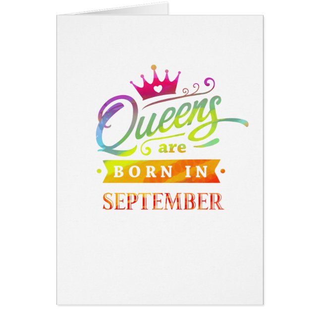 Queens wordt geboren in september Birthday Gift (Voorkant)