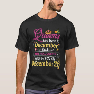 Queens zijn geboren in december, maar de echte op t-shirt