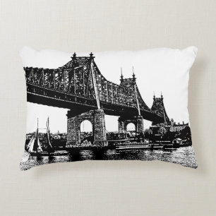 Queensboro Bridge Nautical Ocean Beach Accent Kussen