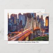 Queensboro Bridge, New York Briefkaart (Voorkant / Achterkant)
