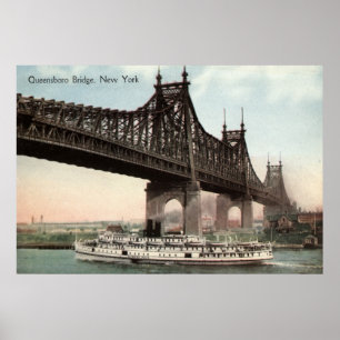Queensboro Bridge, New York City 1915 Poster