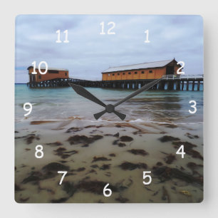 Queenscliff Dreaming Clock Vierkante Klok