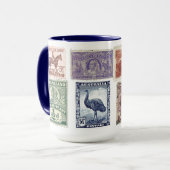 Queensland, Australië, mok postzegels (Voorkant links)