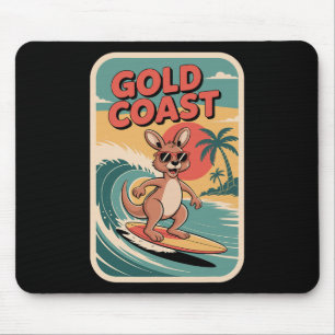 Queensland strand vibe retro zonsondergang en plez muismat