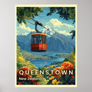 Queenstown, Nieuw-Zeeland Prachtige berg Uitzichte Poster