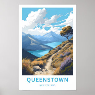 Queenstown Nieuw-Zeeland Reisprint Poster