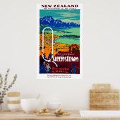 Queenstown Nieuw-Zeeland reizen Poster (Keuken)