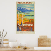  Queenstown Nieuw-Zeeland reizen Poster (Keuken)