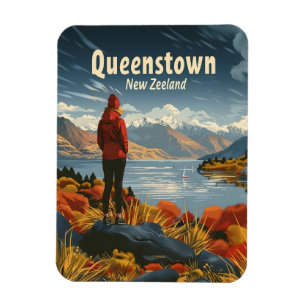 Queenstowns Nieuw-Zeeland Reisadvertentie Magneet