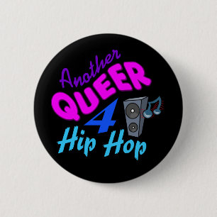 Queer 4 Hip Hop-knop Ronde Button 5,7 Cm