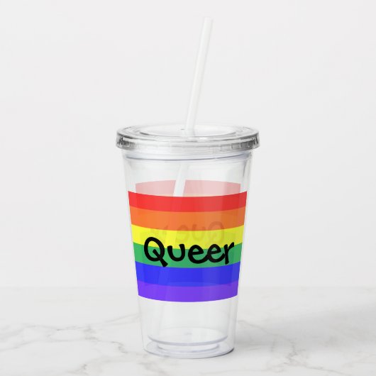 Queer Acryl Drinkbeker (Achterkant)