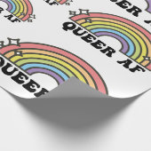 Queer AF Gay Pride Lesbian Trans Bisexual LGBTQ Cadeaupapier (Hoek)