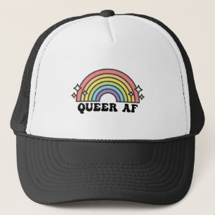 Queer AF Rainbow Gay Lesbian Trans-Bisexual LGBTQ Trucker Pet