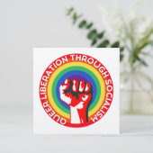 QUEER Bevrijding door Socialisme! LGBTQ+ Rechten  (Staand voorkant)