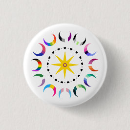 Queer Crescent Pride Maanden Ronde Button 3,2 Cm