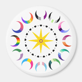 Queer Crescent Pride Manen Magneet